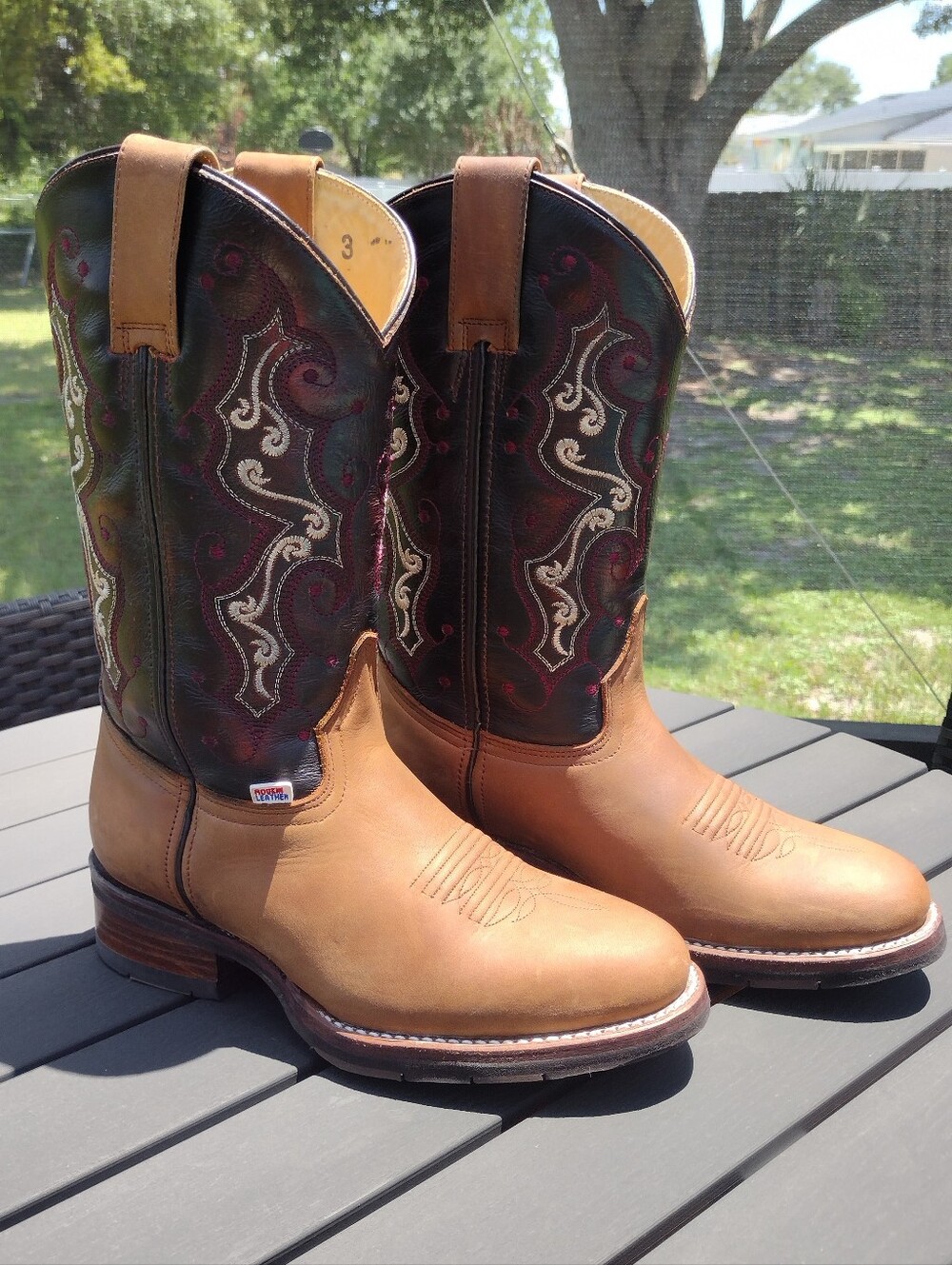 Rockin Leather Women's Crazy Horse Round Toe Boot With 8 Second Outsole